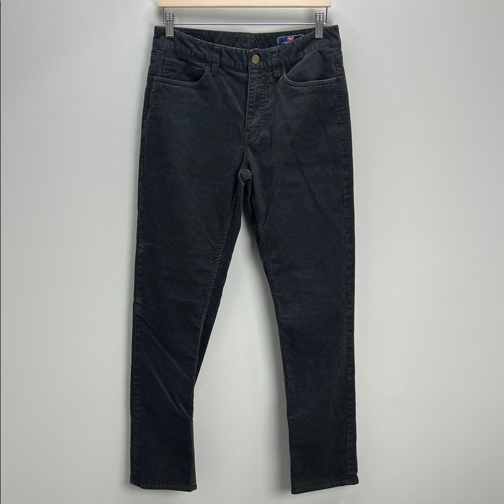 Vineyard Vines Corduroy 5 Pocket Pants Charcoal Gray Mens 30 X 32 Preppy Classic